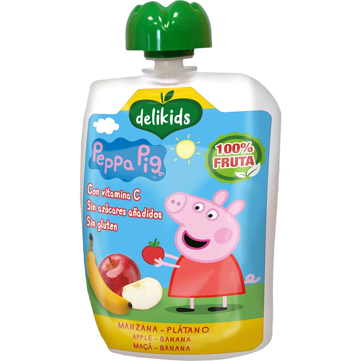 Peppa Pig manzana y plátano sin gluten y sin azúcares añadidos desde 12