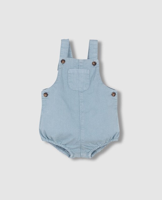 Baby boys' dungarees romper with pocket