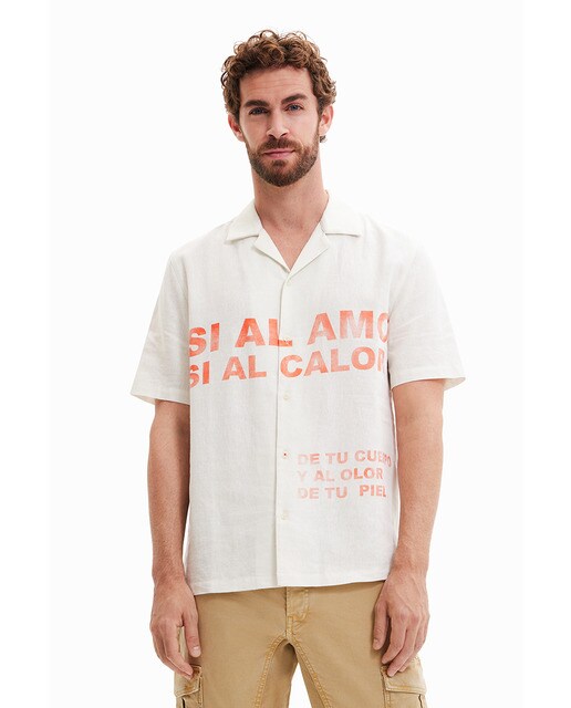 Men's linen resort shirt