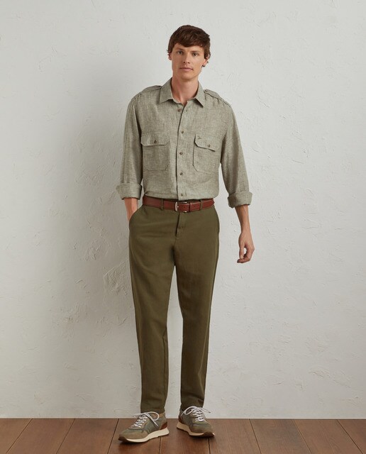 Men's textured weave chinos