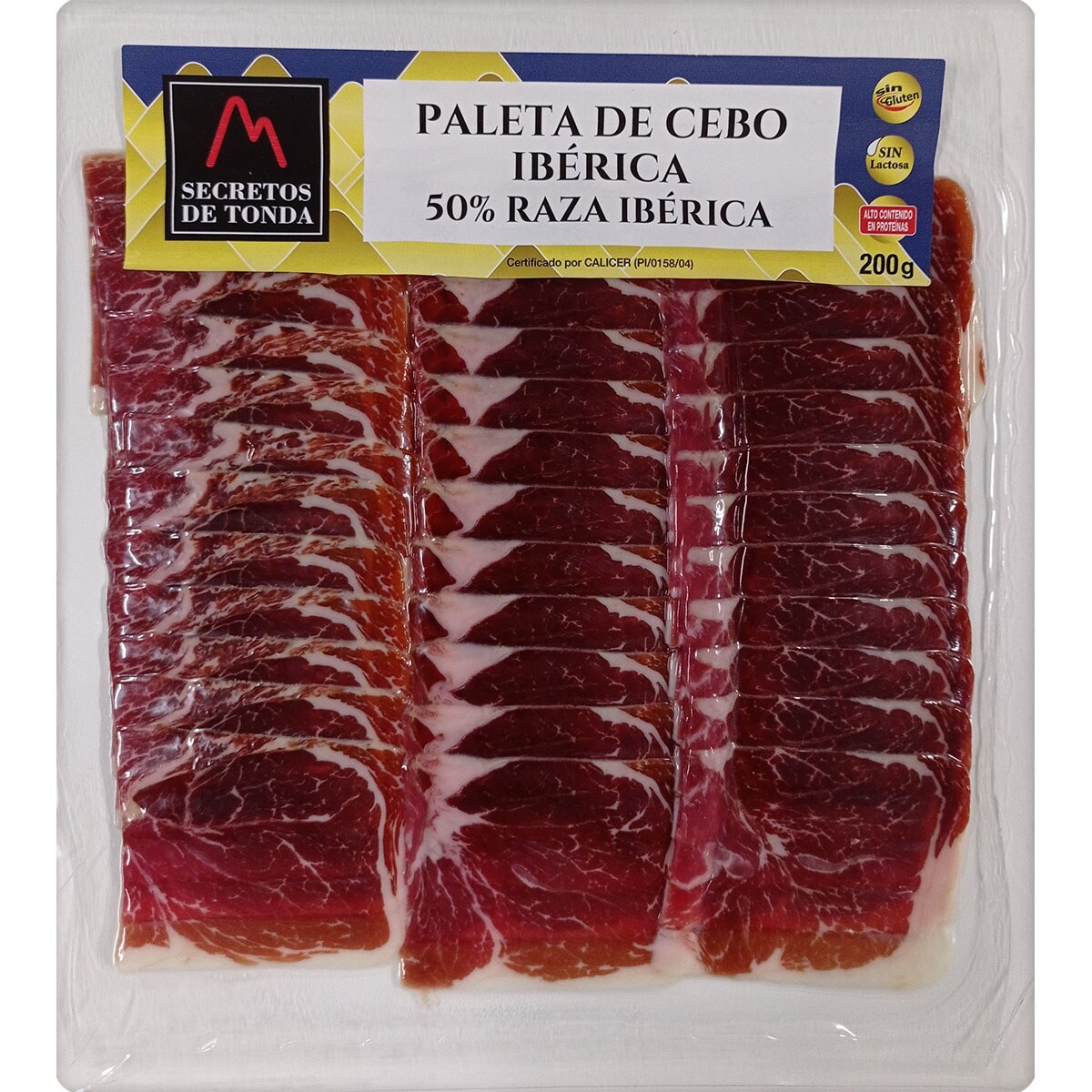 Paleta de cebo ibérica 50 raza ibérica en lonchas envase 200 g sin