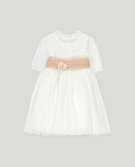 Girls' tulle dress with sash