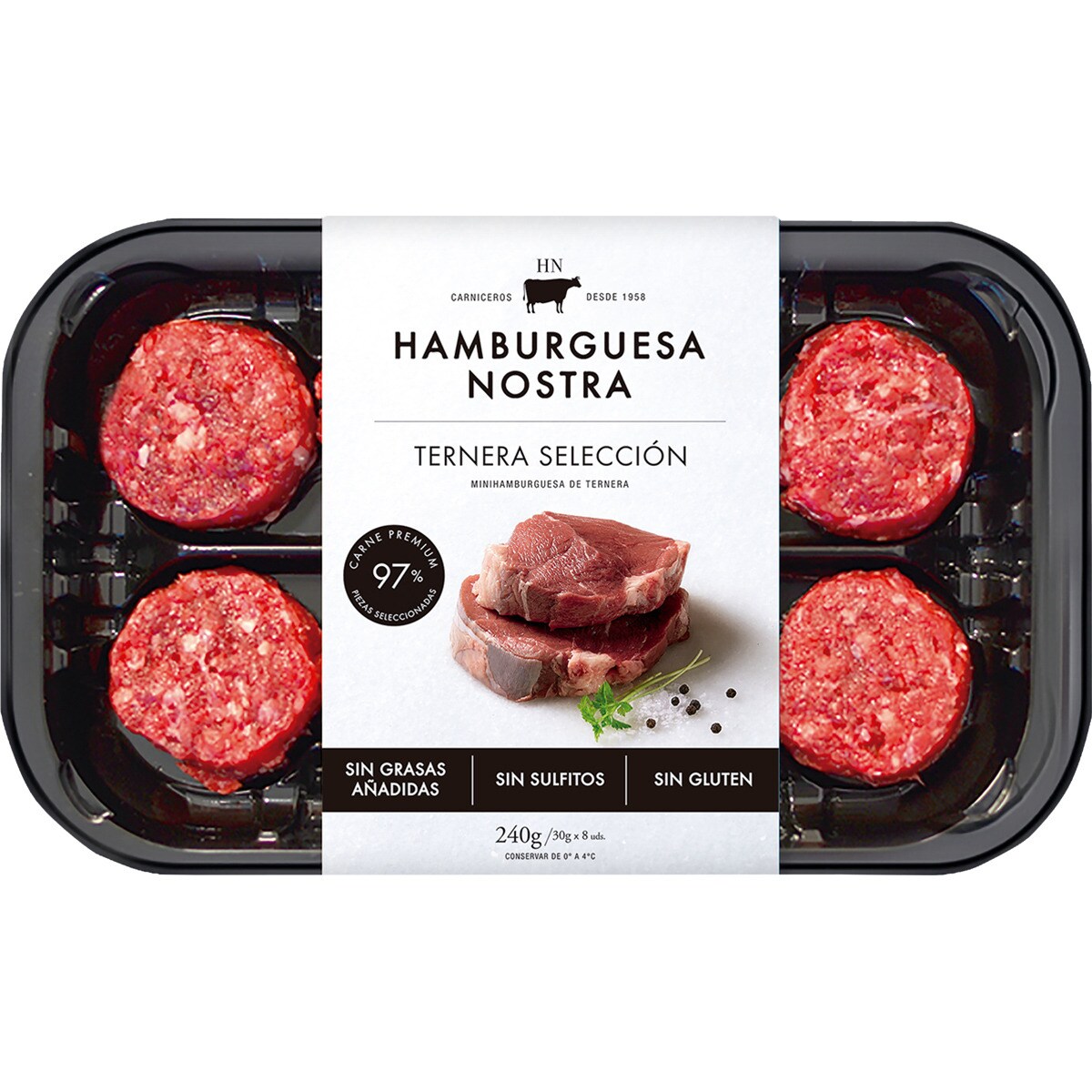 Ternera Selecci N Mini Burger Meat Sin Gluten Unidades Bandeja G