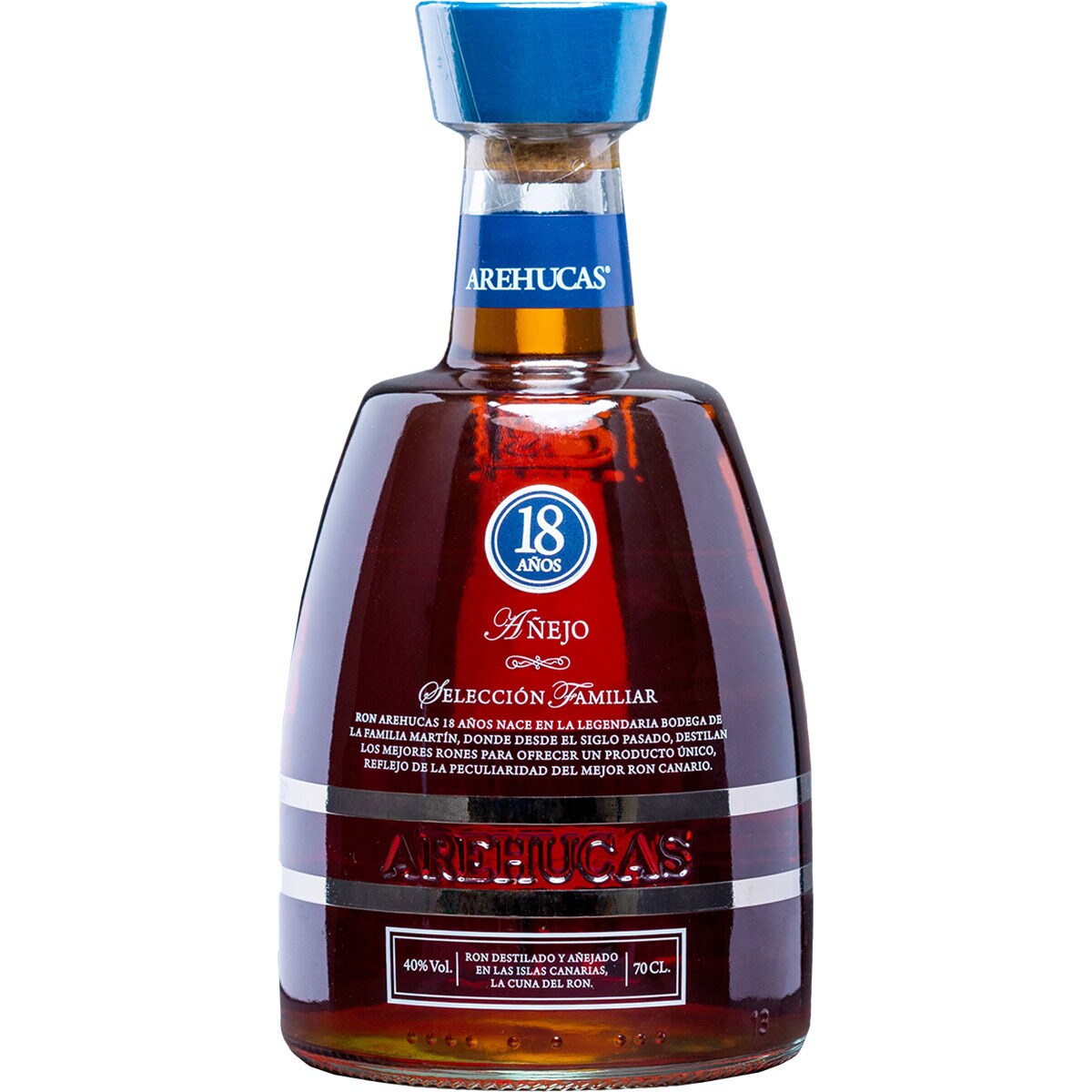 Ron añejo reserva especial 18 años botella 70 cl AREHUCAS