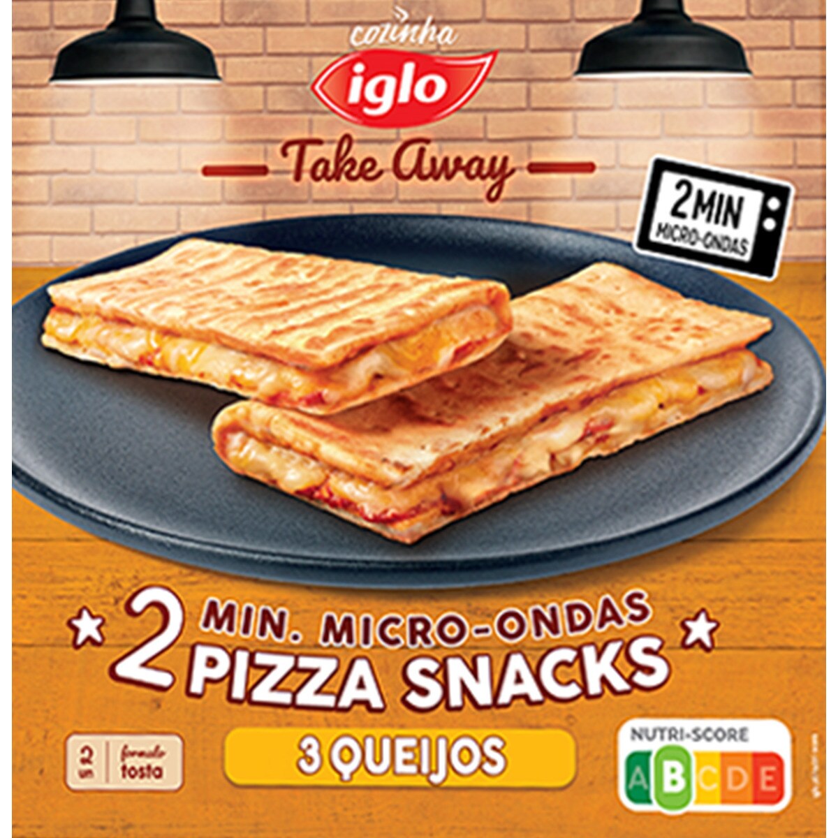 2 Pizzas Snacks De 3 Queijos Embalagem 250 G Iglo Supermercado El