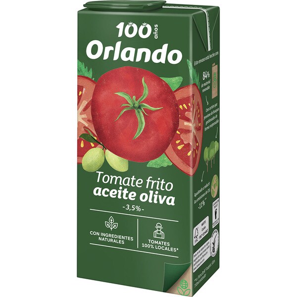 Tomate Frito Con Aceite De Oliva Sin Gluten Envase G Orlando