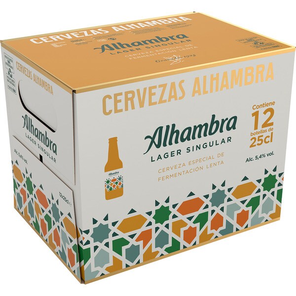 Cerveza Rubia Pack 12 Botellas 25 Cl ALHAMBRA LAGER SINGULAR