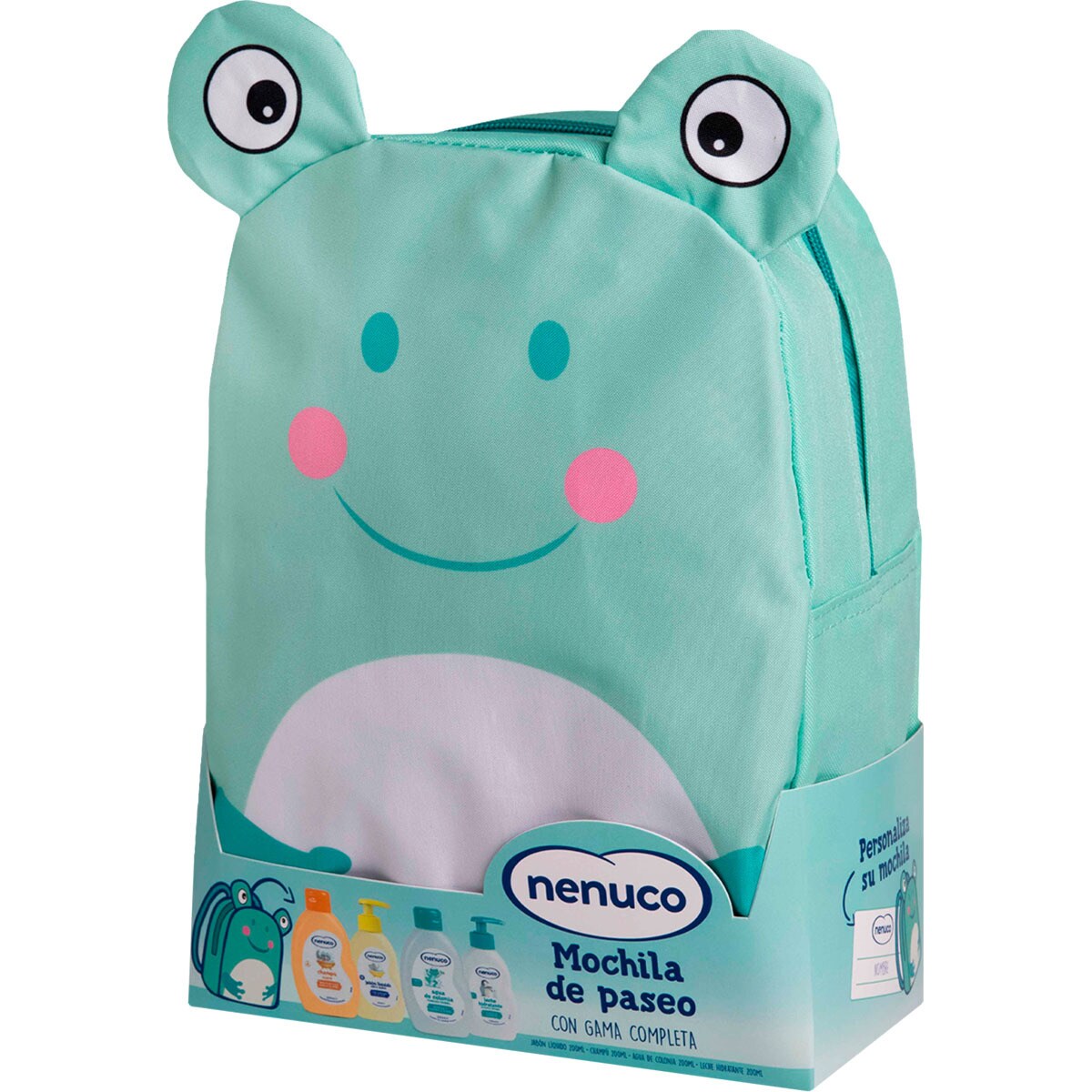 Pack Bebé Mochila de paseo rana con agua de colonia champú Extra