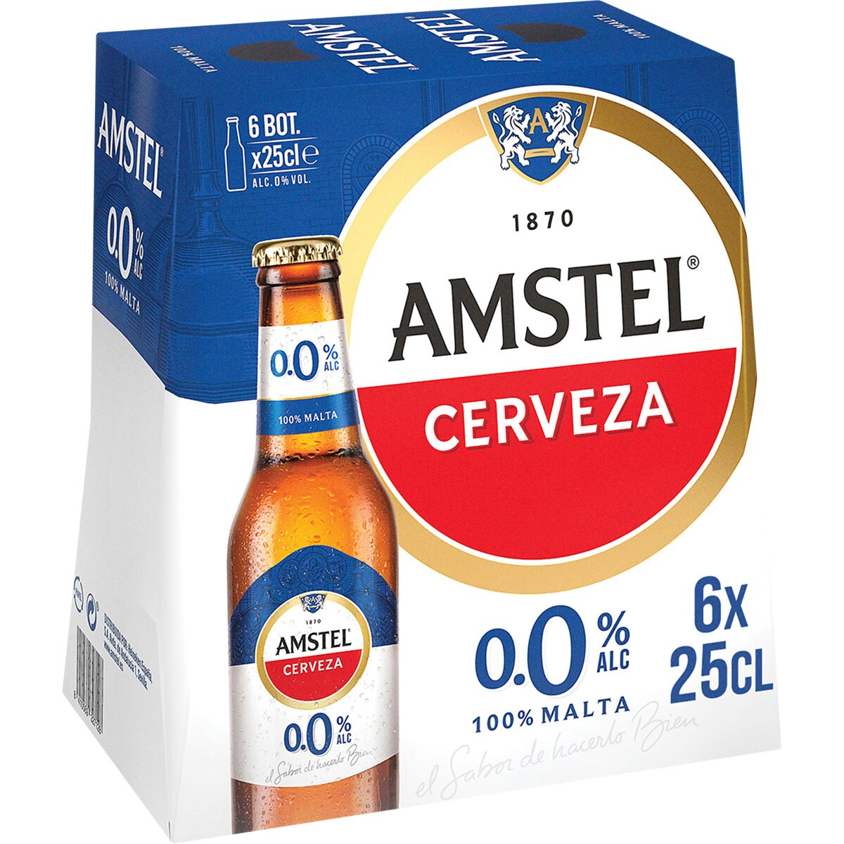 Cerveza Sin Alcohol Pack 6 Botellas 25 Cl AMSTEL 0 0 Supermercado