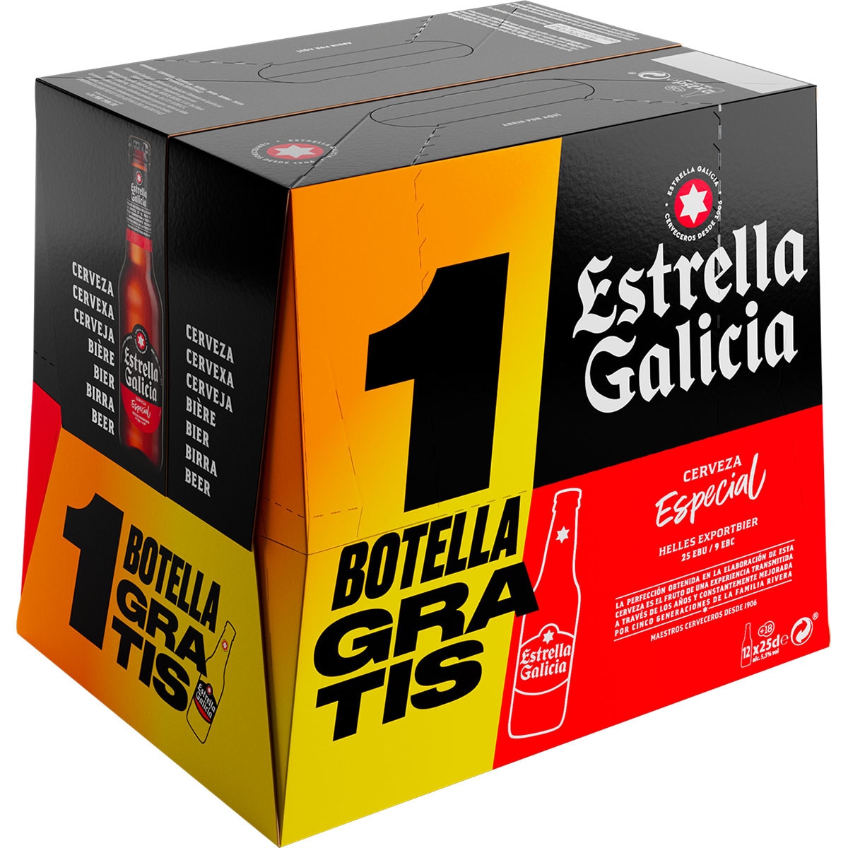 Cerveza Rubia Especial Pack Botellas Cl Botella Gratis