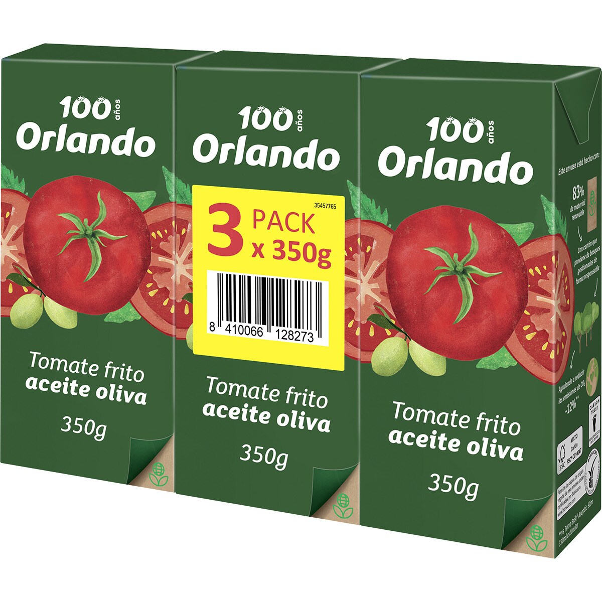 Tomate Frito Con Aceite De Oliva Virgen Extra Sin Gluten Pack 3 Envase