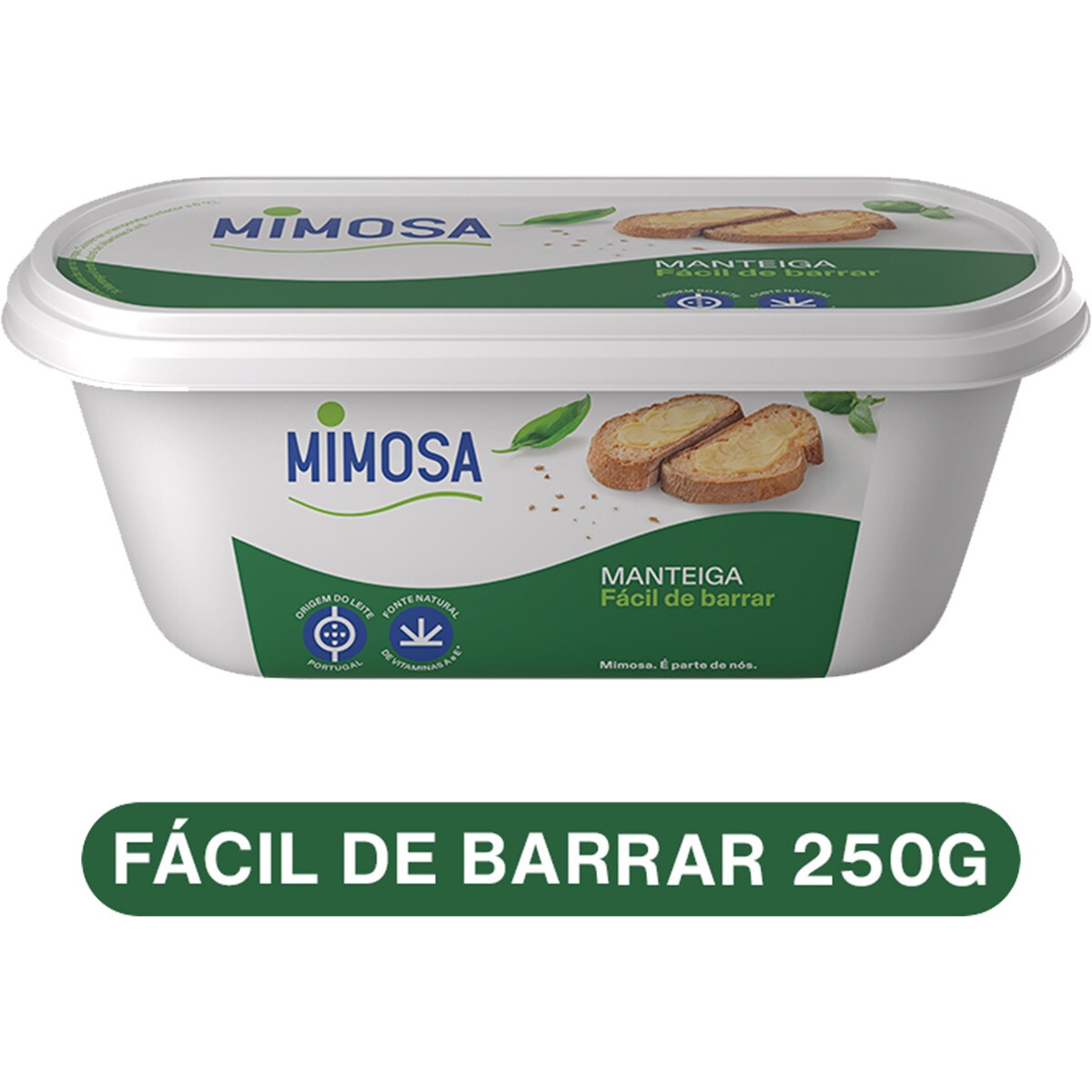 Manteiga Sal Fácil de Barrar embalagem 250 g Mimosa