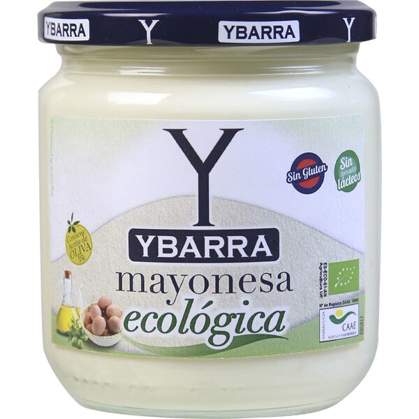 Mayonesa ecológica sin gluten y sin lactosa frasco 300 ml YBARRA