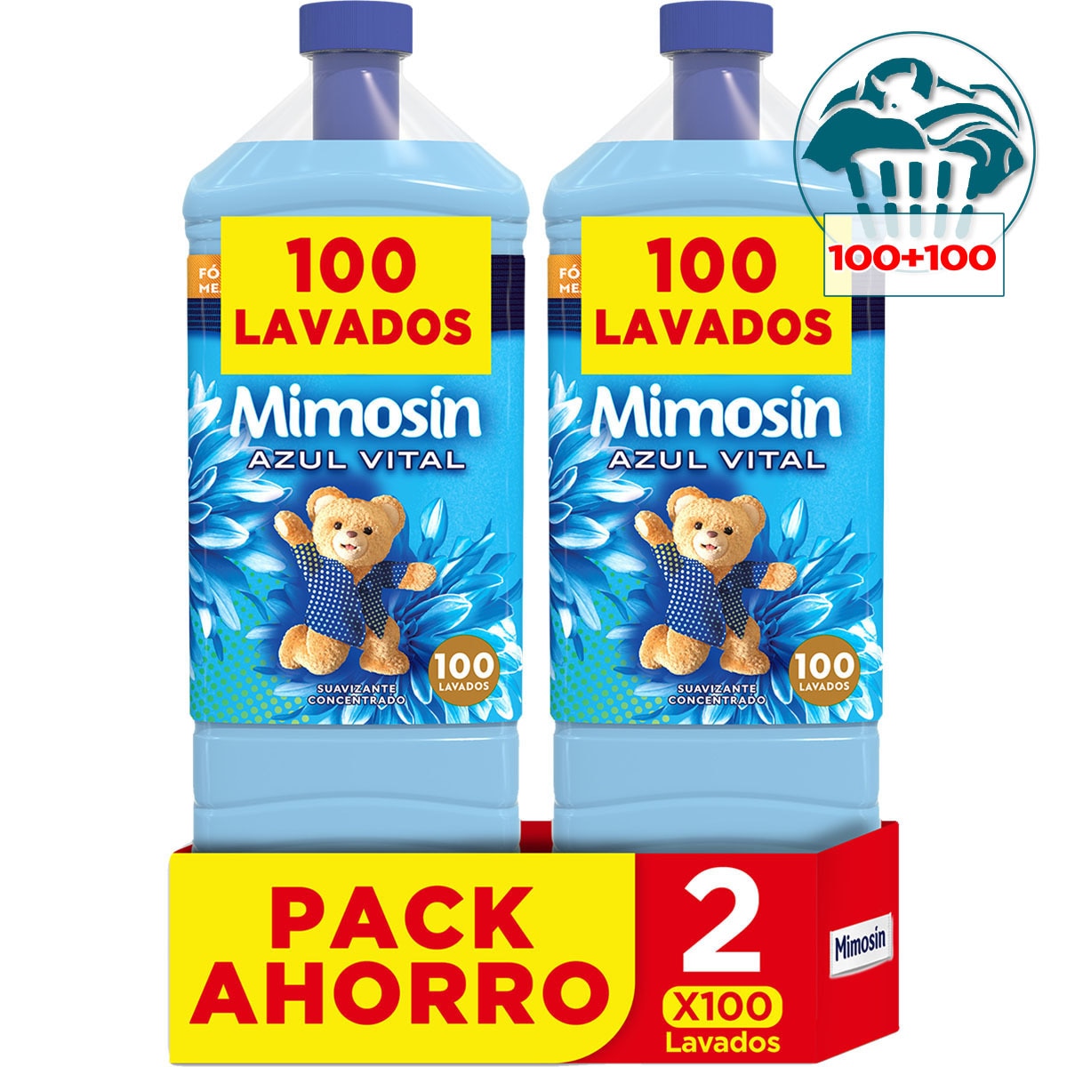 Suavizante Concentrado Azul Vital Pack 2 Botellas 100 Dosis MIMOSIN