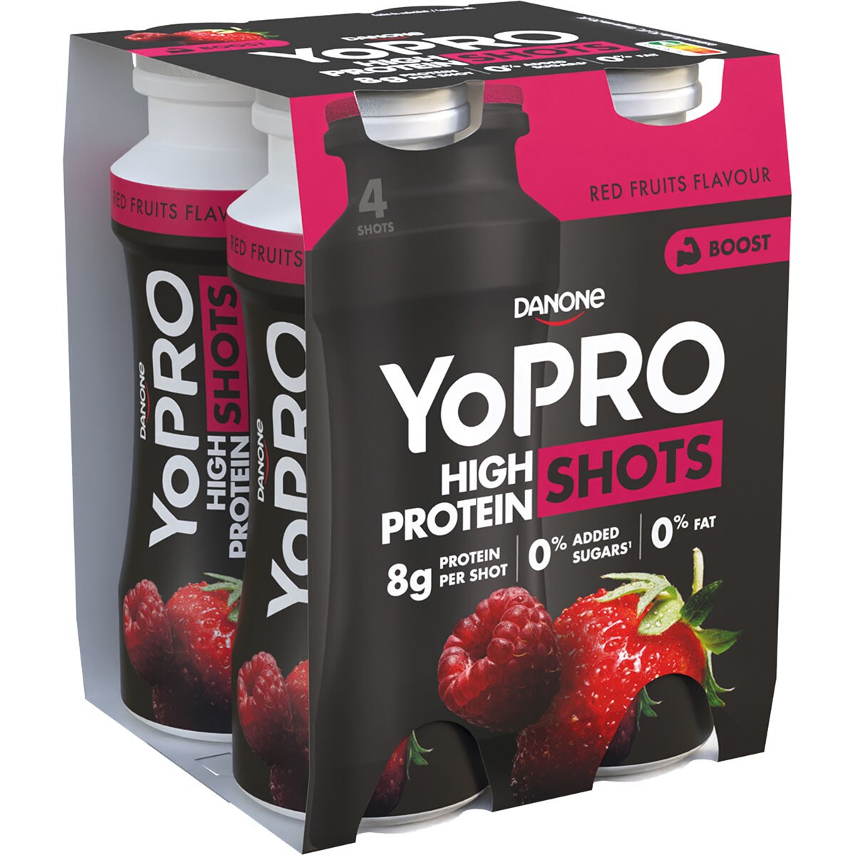 Shots yogur con proteínas líquido con frutos rojos desnatado 0 m g 0