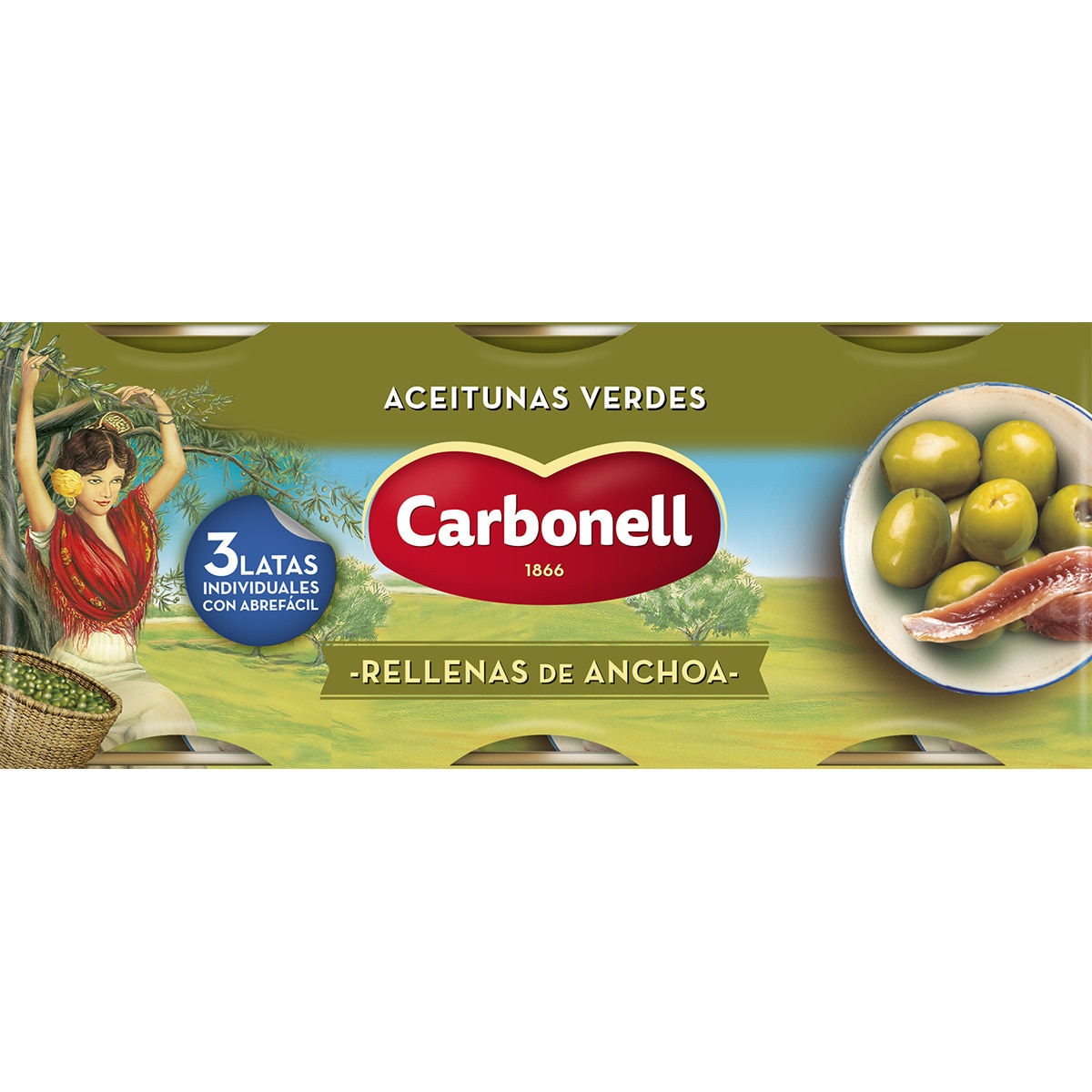 Aceitunas Verdes Rellenas De Anchoa Pack Latas G Neto Escurrido