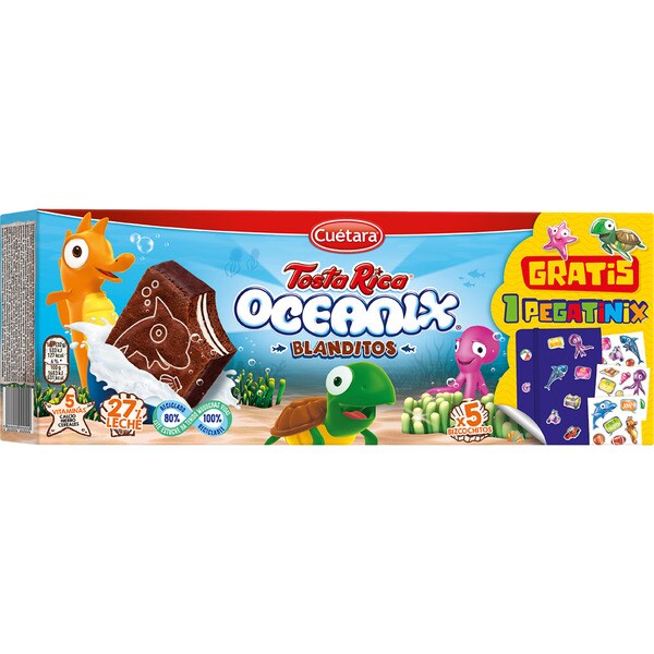 Oceanix Bizcochitos Blanditos De Chocolate Rellenos De Leche Unidades