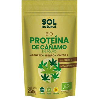 Bio proteína de cañamo en polvo con magnesio hierro y omega 3