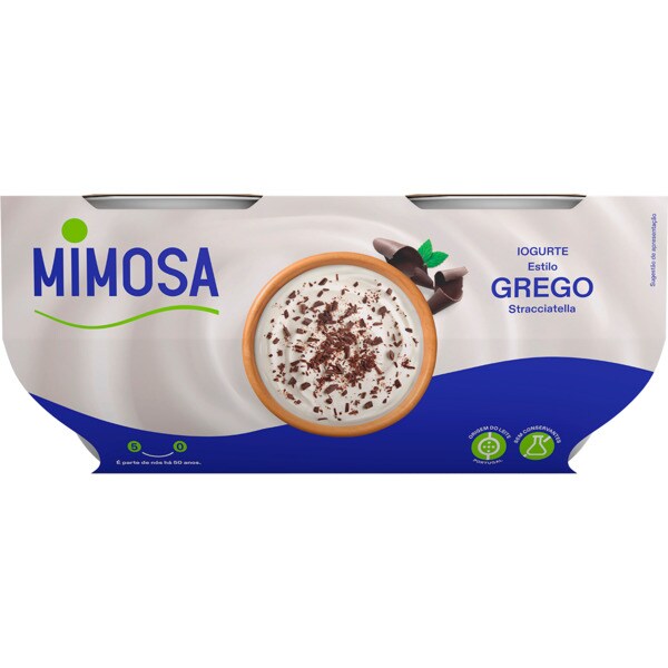 Iogurte Grego Stracciatella Pack 4 Unidades Embalagem 110 G Mimosa