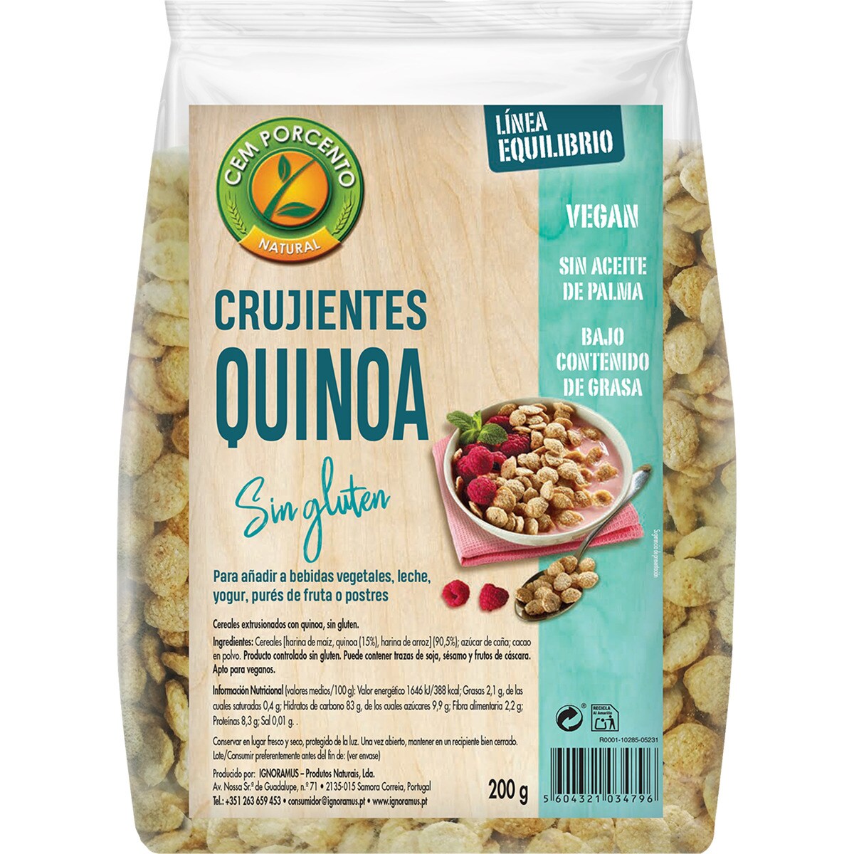 Comprar Cereales Crujientes Con Quinoa Sin Gluten Bolsa G Cem