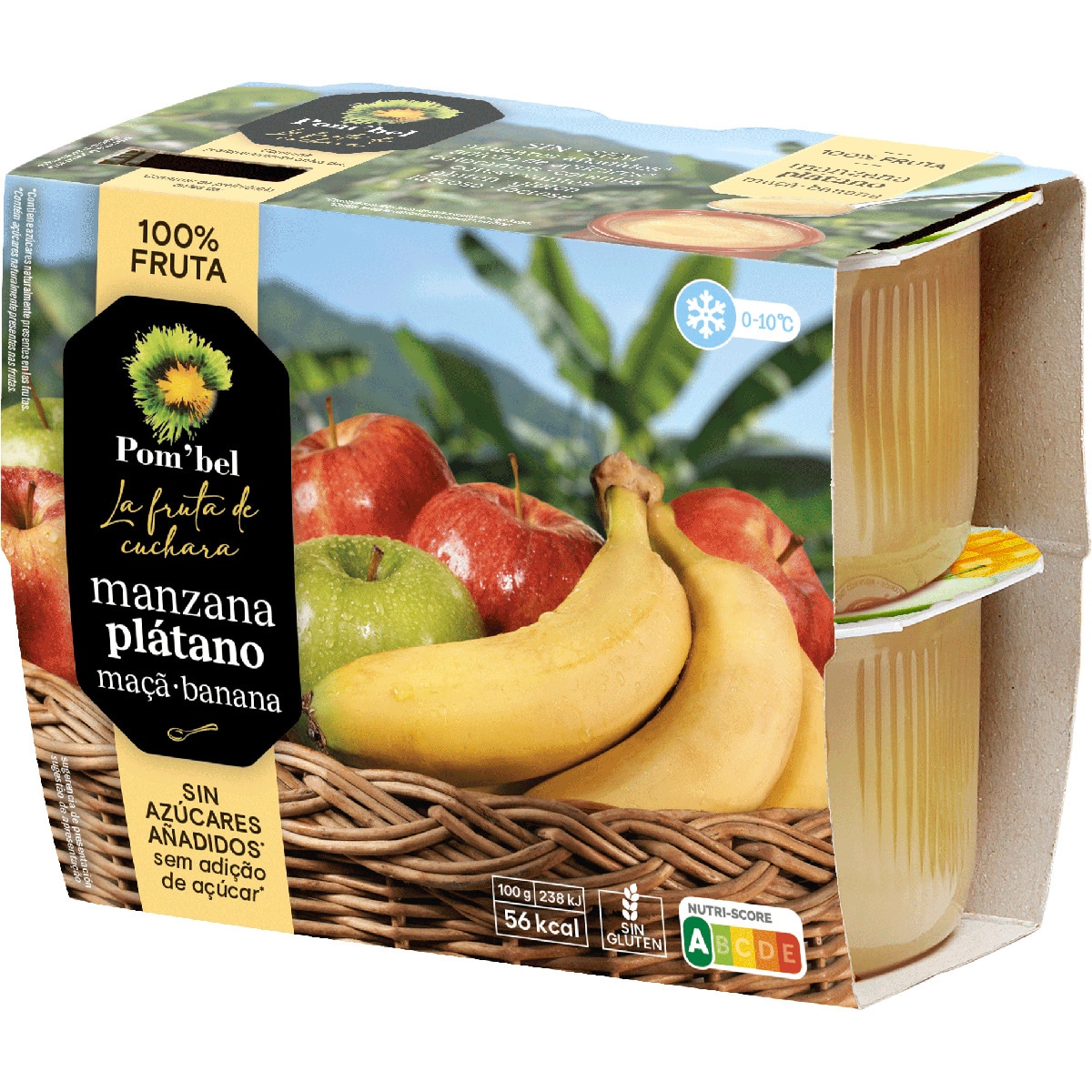 Compota De Manzana Y Pl Tano Fruta Sin Gluten Pack Tarrina G