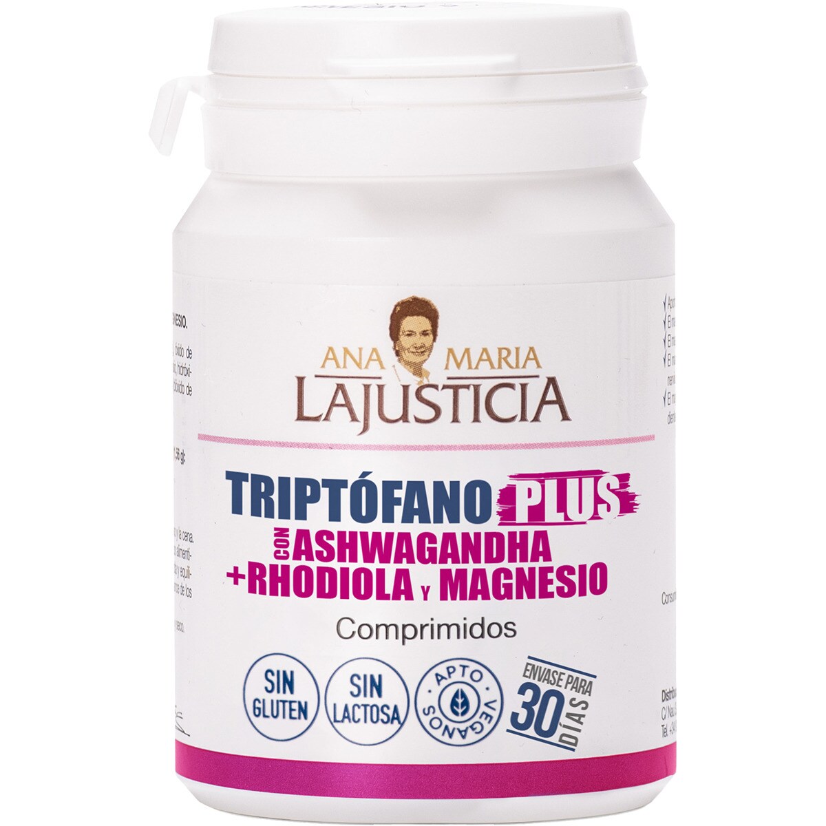 Comprar Triptófano con Ashwagandha Rhodiola y Magnesio sin gluten y