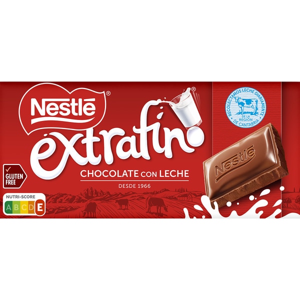 Comprar Chocolate Con Leche Sin Gluten Tableta 125 G NESTLE EXTRAFINO