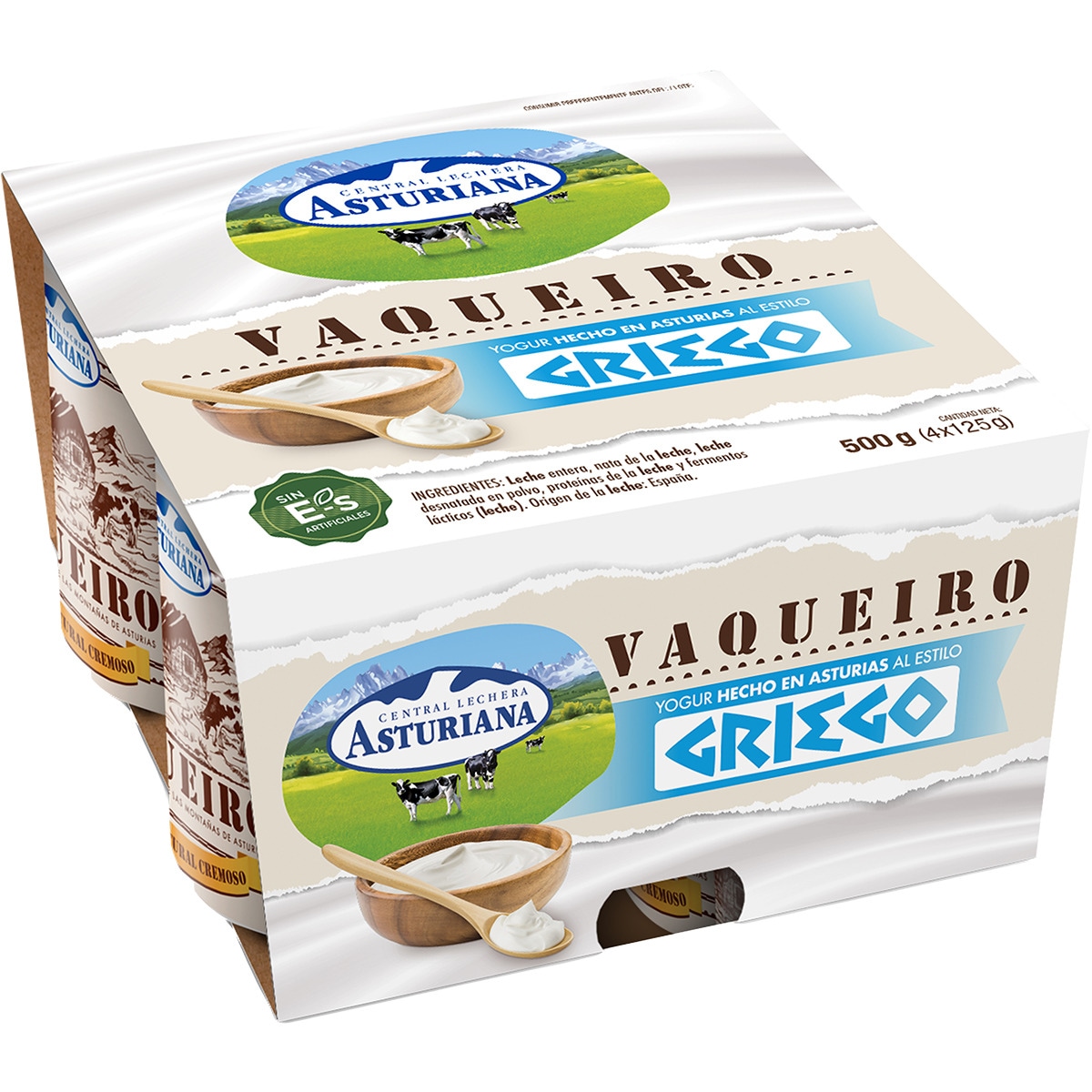 Vaqueiro Yogur Natural Cremoso Pack Unidades G Asturiana