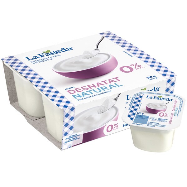 Comprar Yogur Natural Desnatado 0 M G Pack 4 Unidades 125 G LA