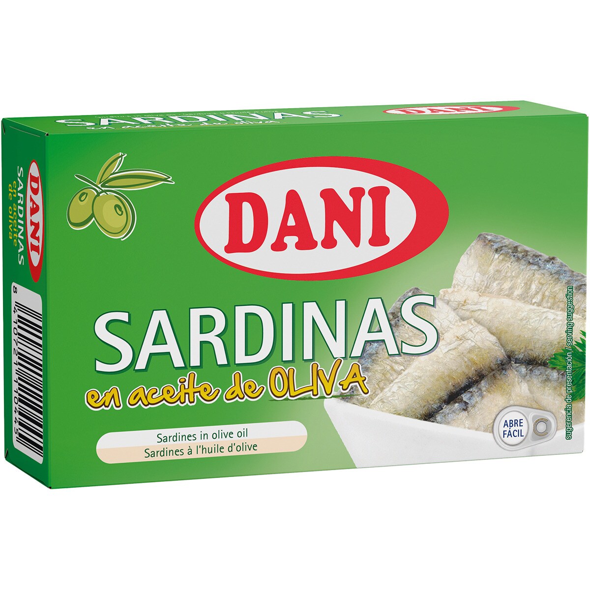 Sardinas En Aceite De Oliva Lata 90 G Neto Escurrido DANI