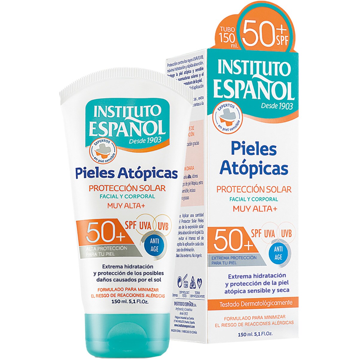 Protector Solar Facial Y Corporal Fluido Anti Edad Spf Tubo Ml