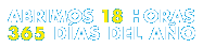 Abrimos 18 horas, 365 d�as al a�o. Alimentaci�n, bebidas, limpieza, ocio, prensa