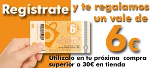 Reg�strate y te regalamos un vale de 6€