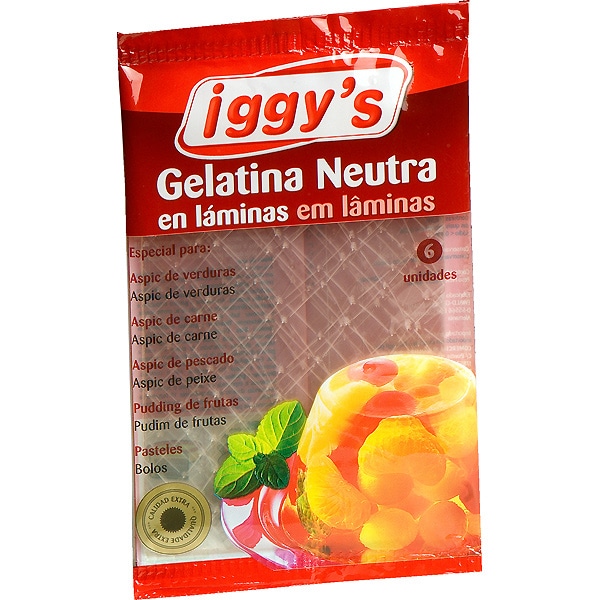gelatina en láminas 6 unidades envase 10 g · IGGY'S · Supermercado El Corte Inglés