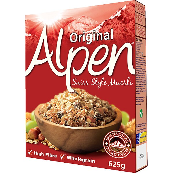 muesli original 100 natural paquete 625 g · ALPEN · Supermercado Hipercor