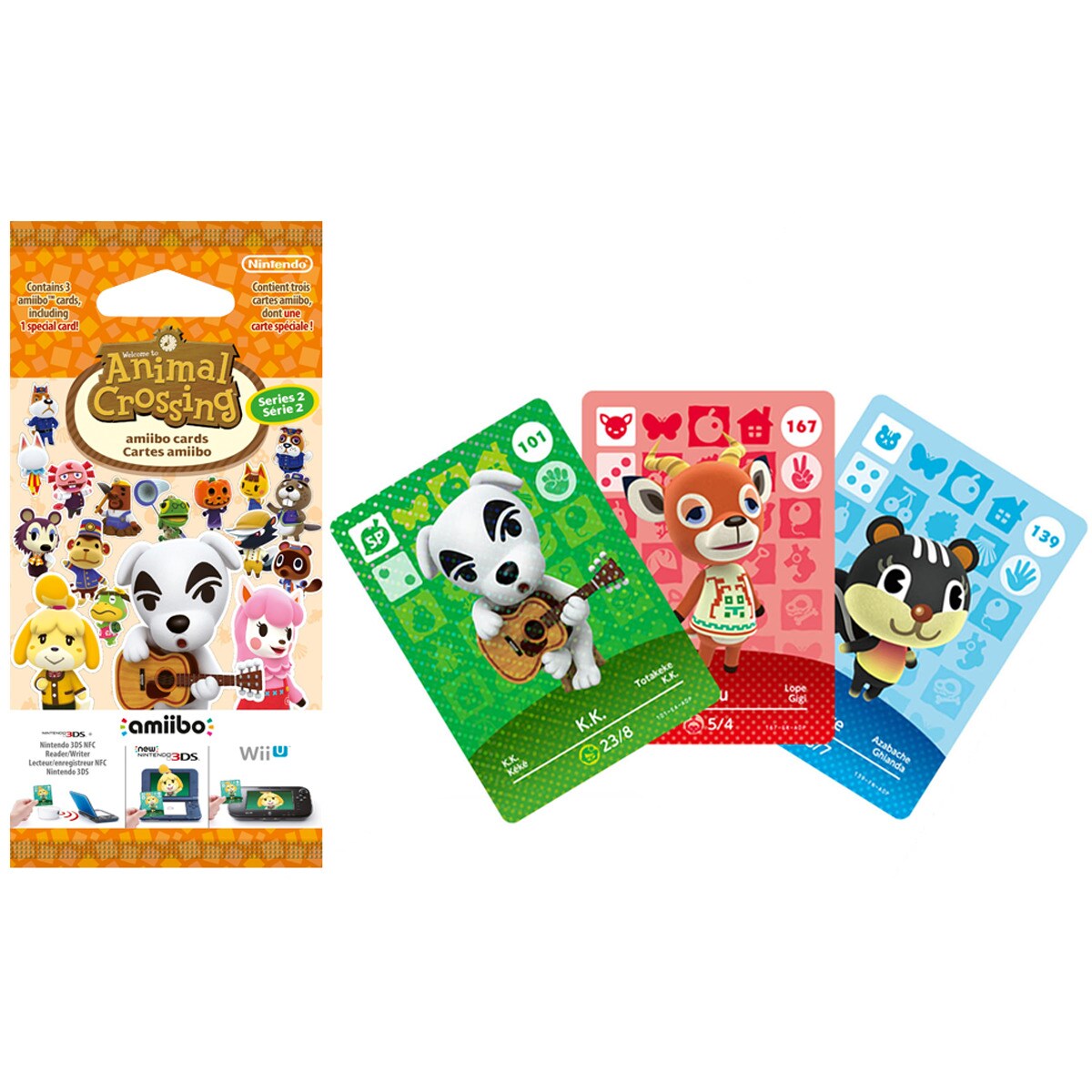 Pack 3 Tarjetas amiibo Animal Crossing Serie 2