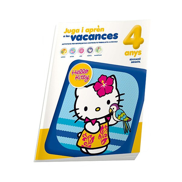 4 añys juga i apren en vacances hello kitty (Tapa blanda)