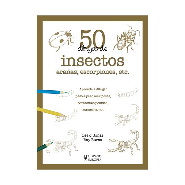 50 dibujos de insectos, arañas, escorpiones, etc.