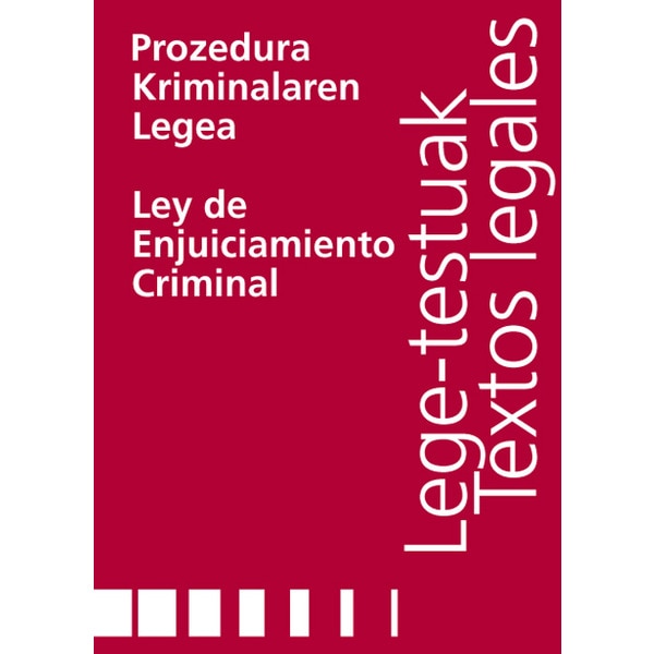 Prozedura kriminalaren legea (Tapa blanda)