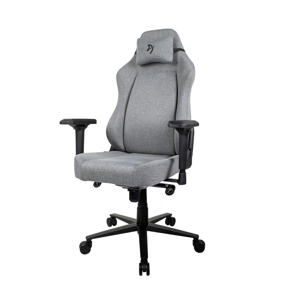 Arozzi - Silla Gaming Arozzi Primo Woven Fabric gris y logo negro.