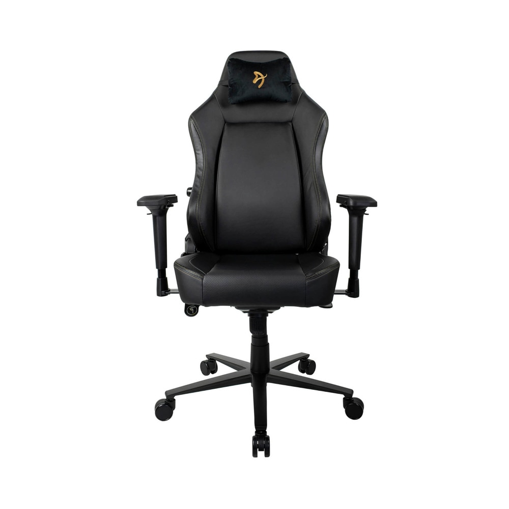 Arozzi - Silla Gaming Arozzi Primo Pu negra y logo dorado.