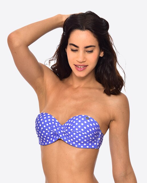 Con Top Azul De Bandeau Moon Banana Bikini Lunares pqSUVLzjMG