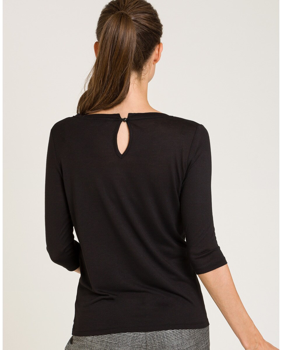 Camiseta Mujer Y Abalorios Manga Francesa Naf De 7yv6mIbgYf