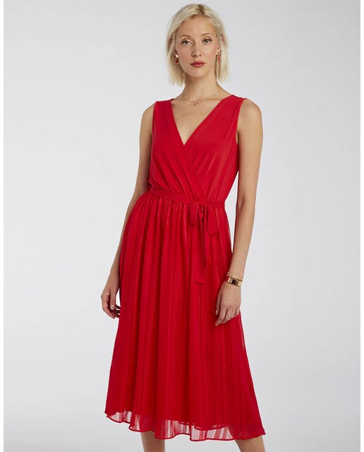 Vestido de mujer Naf Naf sin mangas y escote cruzado · Moda · El Corte Inglés Vestido de mujer Naf Naf sin mangas y escote cruzado · Moda · El Corte Inglés