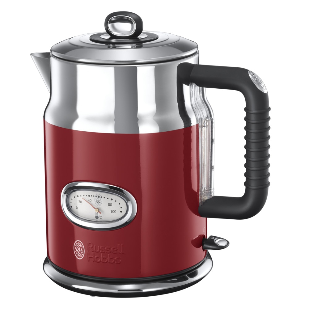 Hervidor Retro Russell Hobbs Rojo con indicador de temperatura