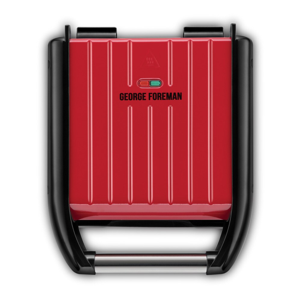 Grill Steel Family George Foreman de color rojo con placas antiadherentes para 5 raciones