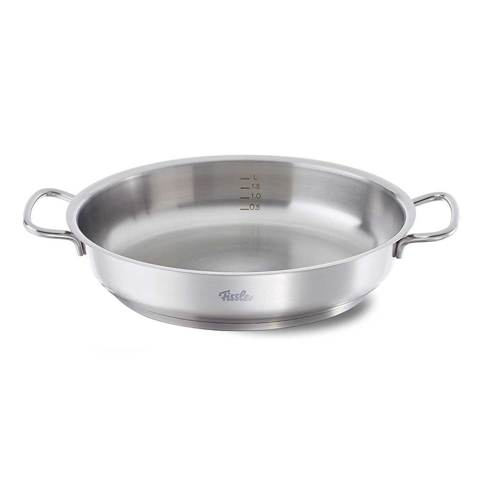 Fissler Originalprofi Collection de servicio ø 32 cm acero inoxidable borde alto apta para cocinas gas y paellera profi 2 asas