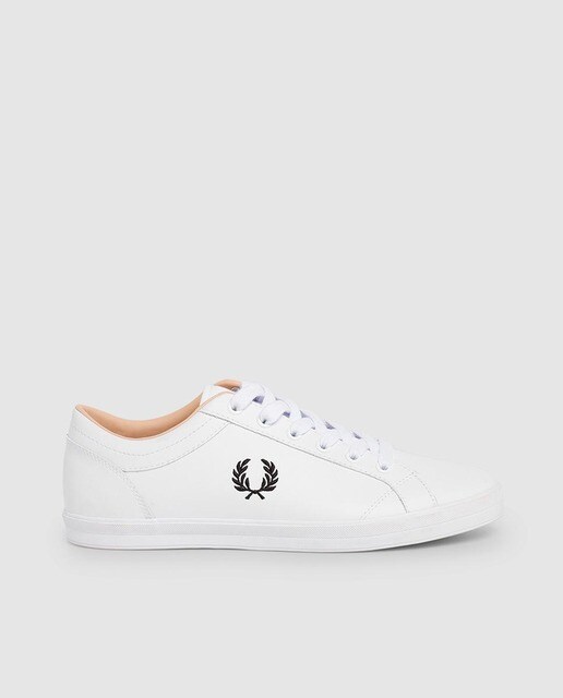 Piel Perry Leather Zapatillas Baseline De En Fred Hombre Blanco dhrtsCQ