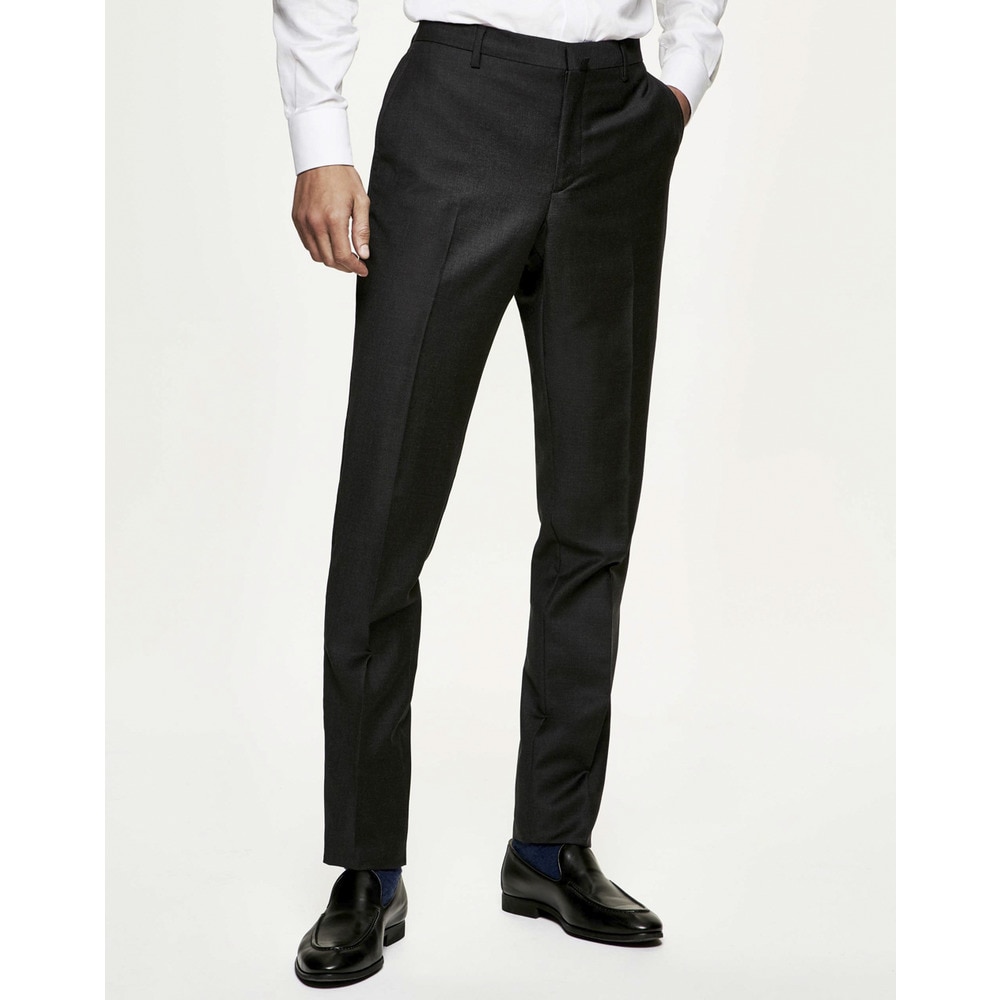 Hackett - Pantalón de vestir de hombre classic en color gris oscuro.