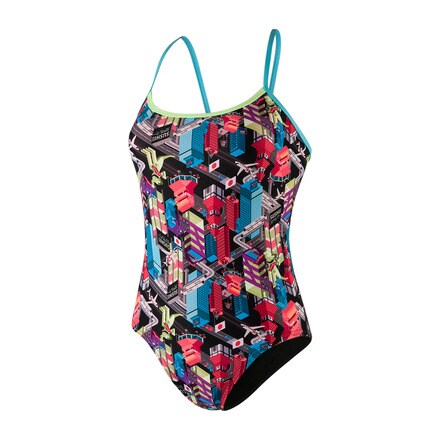 Traje De Baño Speedo vortexstrobe Allover Recordbreaker para Mujer